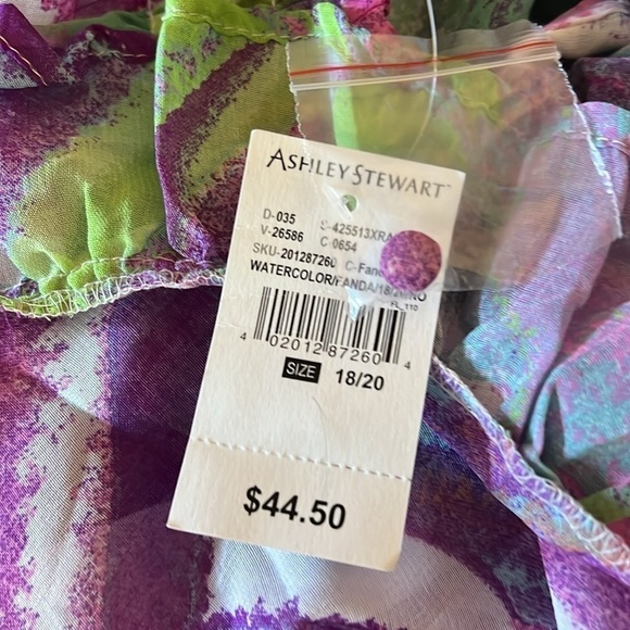 Ashley Stewart Watercolor Duster Cardigan  size 18-20 - Picture 4 of 9